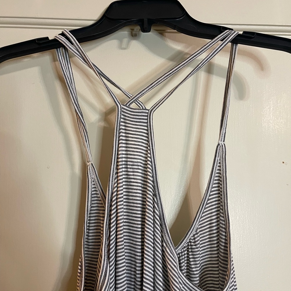 Loft brand stripped tank.  Black/ gray and white - Picture 3 of 3